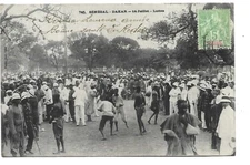 SENEGAL  DAKAR  14 JUILLET  LUTTES  SPORT LUTTE