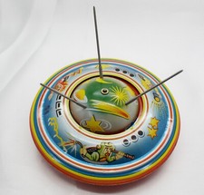 Tin Friction Apollo Space Satellite Flying Saucer West Germany Vintage Toy