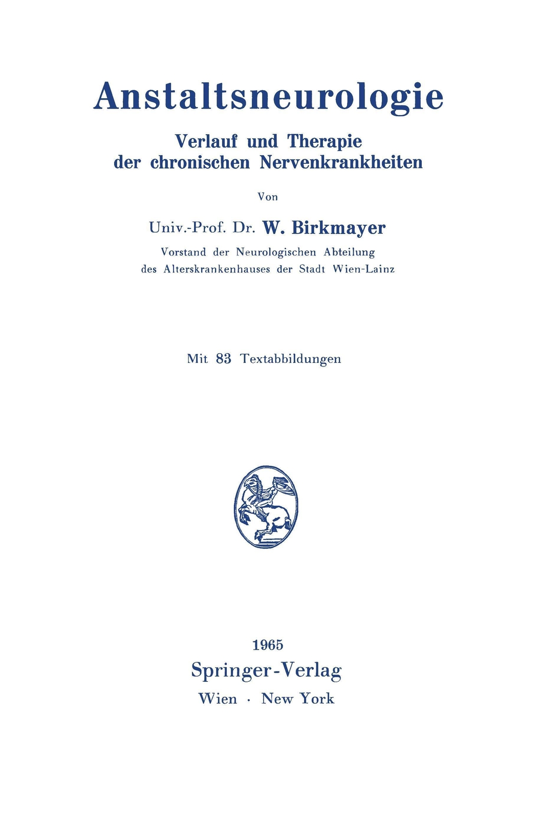 Thumbnail - Anstaltsneurologie | Walther Birkmayer | Taschenbuch | Paperback |