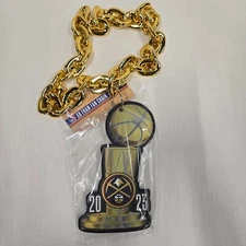 Aminco NBA Licensed Denver Nuggets Champion Trophy 2023 Gold Fan Chain