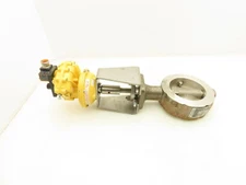 Crane Flowseal Stainless 4" Butterfly Valve w/Kinetrol Pneumatic Actuator