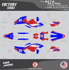 Graphics Kit for BETA RR X-PRO 2025 All Models Factory Series - BLUE-SHIFT