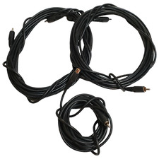 Radio Shack RCA Audio Cables Cords AV Audio Sound 2 Long 1 Extender Black