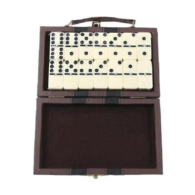 Doppelsechs Dominosteine Set 28 Dominos im tragbaren Koffer traditionelles klassisches Brett