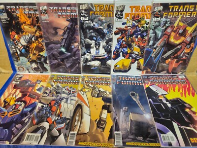 10 THE TRANSFORMERS IDW COMICS;  VARIOUS + MORE THAN MEETS THE EYE 2006 #6 & 22