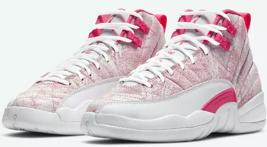 Air jordan 12 retro pink and white cheap