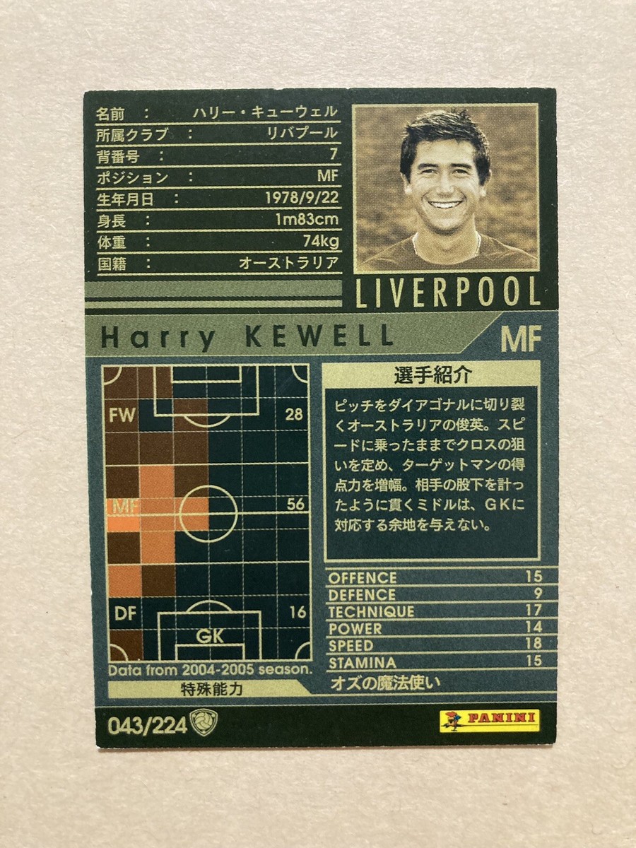 WCCF  2004～2005 2004-05 Panini WCCF European Clubs Soccer Trading Cards for