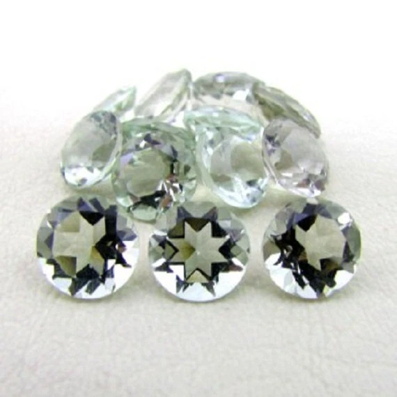 Green Amethyst Faceted Round Cut Loose Gemstone 6x6 To 14x14 MM Calibrated DG - Image 2 of 4