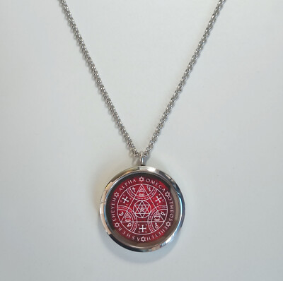Pendentif Talisman énochien – Hexagramme Et Pentagramme, Acier Titane, Chaîne Ajustable, Symbolisme Occulte