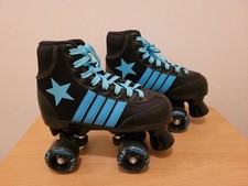 Epic Skates Star Hydra Youth Roller Skates Size 2 Color Blue with 2 Skate Bags
