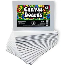 20 Pack Canvas Boards for Painting Blank Small Art Canvases Panels for Paint