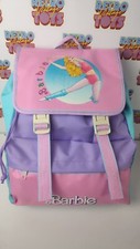 ZAINO SCUOLA BARBIE VINTAGE NEW fitness ginnastica MATTEL SCHIENALE VIOLA ROSA