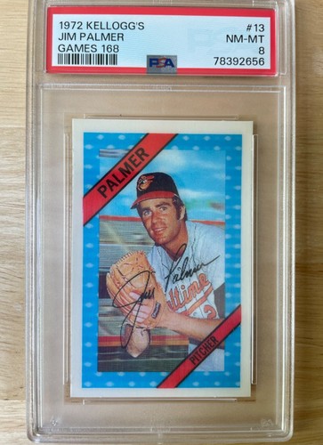Jim Palmer [Games 168] #13 1972 Kellogg's card