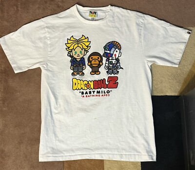 BAPE Bathing Ape Dragon Ball Z Baby Milo Trunks Mecha Frieza T Shirt White XL