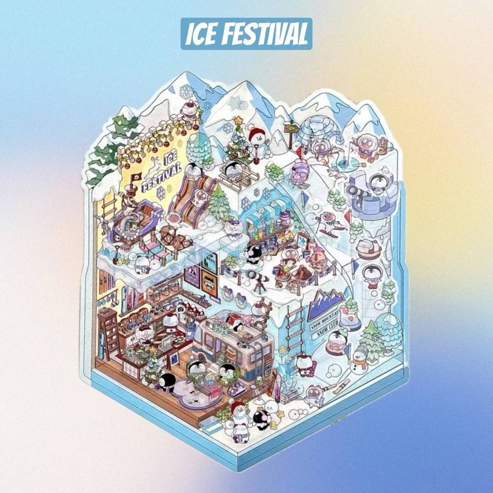 Dos salas de escena isométricas extra grandes (3D) 11,4 x 8,3. Festival de Hielo y Jardín. Foto 3 de 4