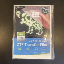 Glow in The Dark DTF Transfer Film - 8.5"x 11" 20 Sheets - Glow in The Dark