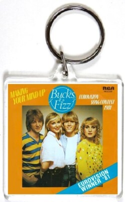 BUCKS FIZZ SINGLE MAKING YOUR MIND UP COVER SCHLÜSSELANHÄNGER UND MEHR - SIE WÄHLEN