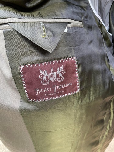 Hickey Freeman RECENT LABEL Custom Collection Olive Twill Like Sportcoat PGA 44 - Picture 7 of 12