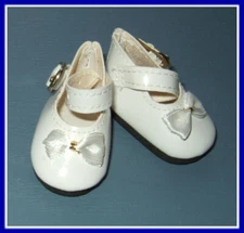 WHITE Patent MaryJane SHOES for 10" PATSY Ann Estelle 14" Madame Alexander