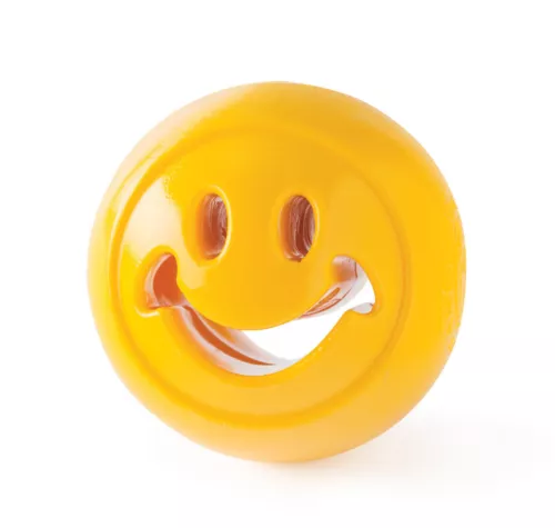 planet dog orbee tuff nooks treat hiding dog toy with happiness smiley face image 1