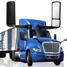 Black Door Mirror replacement International Lt625 2018+ Truck Left Driver Sid...