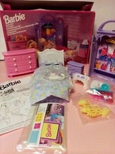 BARBIE MATTEL 1993 bedroom chambre mobili camera da letto playset BOX VINTAGE