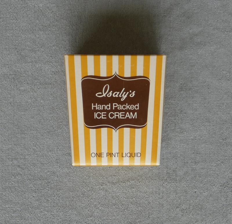 Isaly's one pint hand packed ice cream pail cardboard carton, Pittsburgh, PA