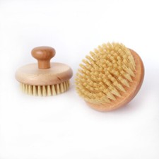 Customize Logo-Beech wood body brush sisal bath brush dry brush clean brush