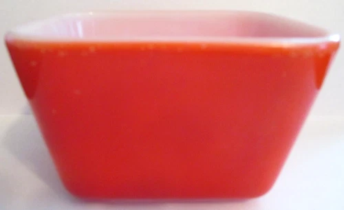 Vintage Pyrex Glass Refrigerator Dish Primary Red # 501 NO LID