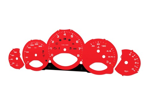 For Porsche Carrera 911, 997 Red - Speedometer gauges from MPH to km/h Gauges - Picture 5 of 6