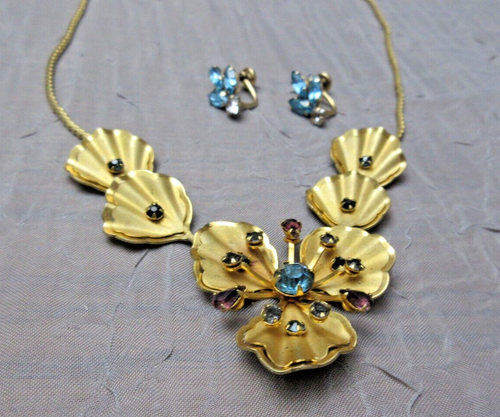 Vintage Drape Necklace 14K Gold Filled w/Snake Chain 20" & 14KGF Star Earrings - Picture 10 of 10