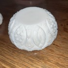 Vintage Authentic Smith Hand Made  Candle Holders Milk Glass L E SMITH GLASS Pr — photo 6