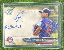 Marketplace image: 2018 Bowman Chrome 1/1 Superfractor Adbert Alzolay Rookie Auto Autograph - Cubs