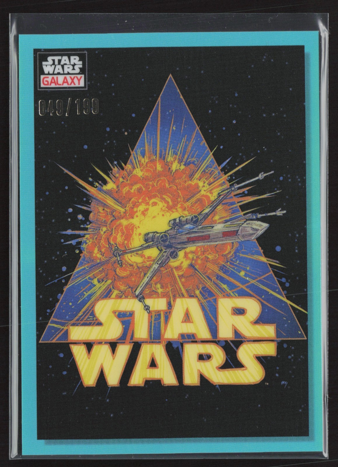 2023 TOPPS STAR WARS GALAXY CHROME "JUST LIKE BACK HOME" TEAL REFRACTOR #D /199