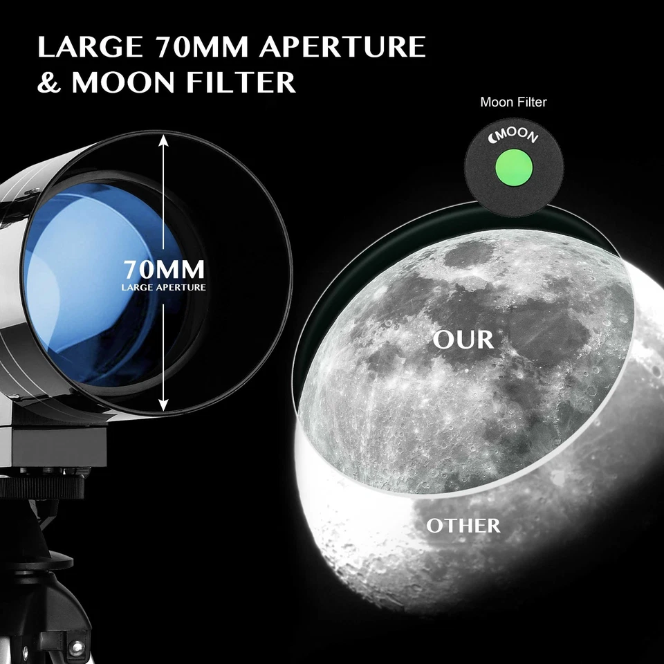 30070 Astronomical Telescope 150X with Table Tripod Mobile Holder for Beginners - Image 2 of 4