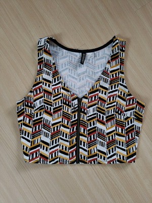 H&M h m Divided Top Croptop Shirt Damen Mädchen bauchfrei S 34 36