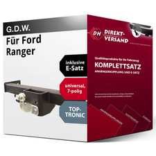 Für Ford Ranger TKE (G.D.W.) Anhängerkupplung starr + E-Satz 7pol universell neu