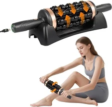 5-Speed RPM Rolling Percussive Massager - Hands-Free Vibrating Roller Full Body