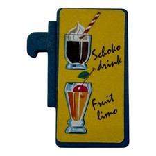 Playmobil Schoko Drink Fruit Limo Menu Sign Accessory Vintage Dollhouse Germany