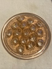 Vintage Pink Depression Glass Flower Frog Insert - 16 Holes