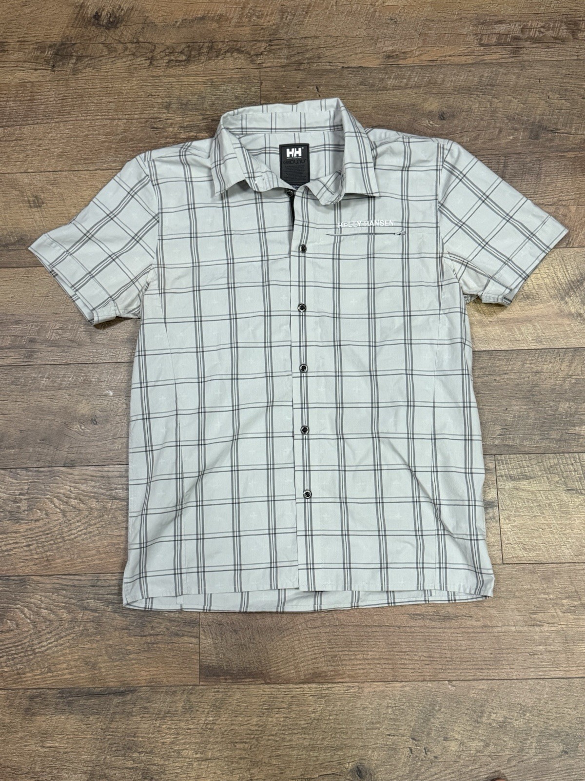 Helly Hansen Check Pattern Button Down Snowboard … - image 1