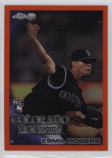 2010 Topps Chrome Orange Refractor Esmil Rogers #183 0f8