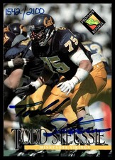 1994 Pro Line Live Todd Steussie #NNO Autographs SN,AU Minnesota Vikings