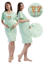 Bequemes Stillshirt aus Baumwolle f&uuml;r Damen, kurz&auml;rmelig, Gr&ouml;&szlig;e M, Vienetta