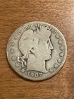 1907-D Barber Half Dollar Silver Circulated