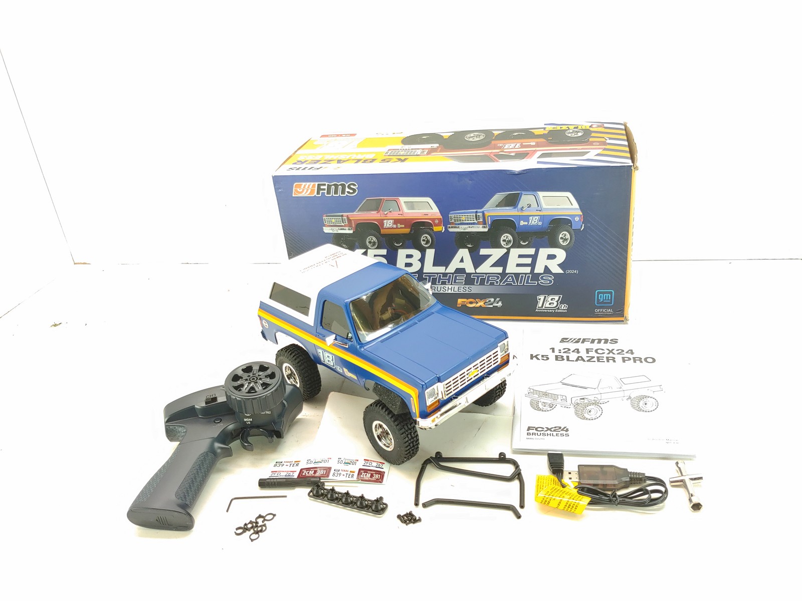 FMS K5 Blazer PRO RTR Brushless 1:24 FCX24 Mini RC Crawler Portal Axles 2-Speed