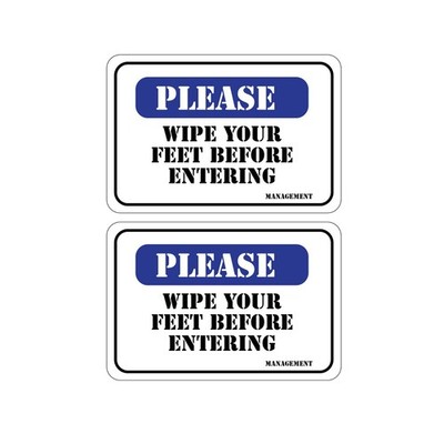 Please Wipe Your Feet Before Entering 1 Pair of Decal Stickers p403