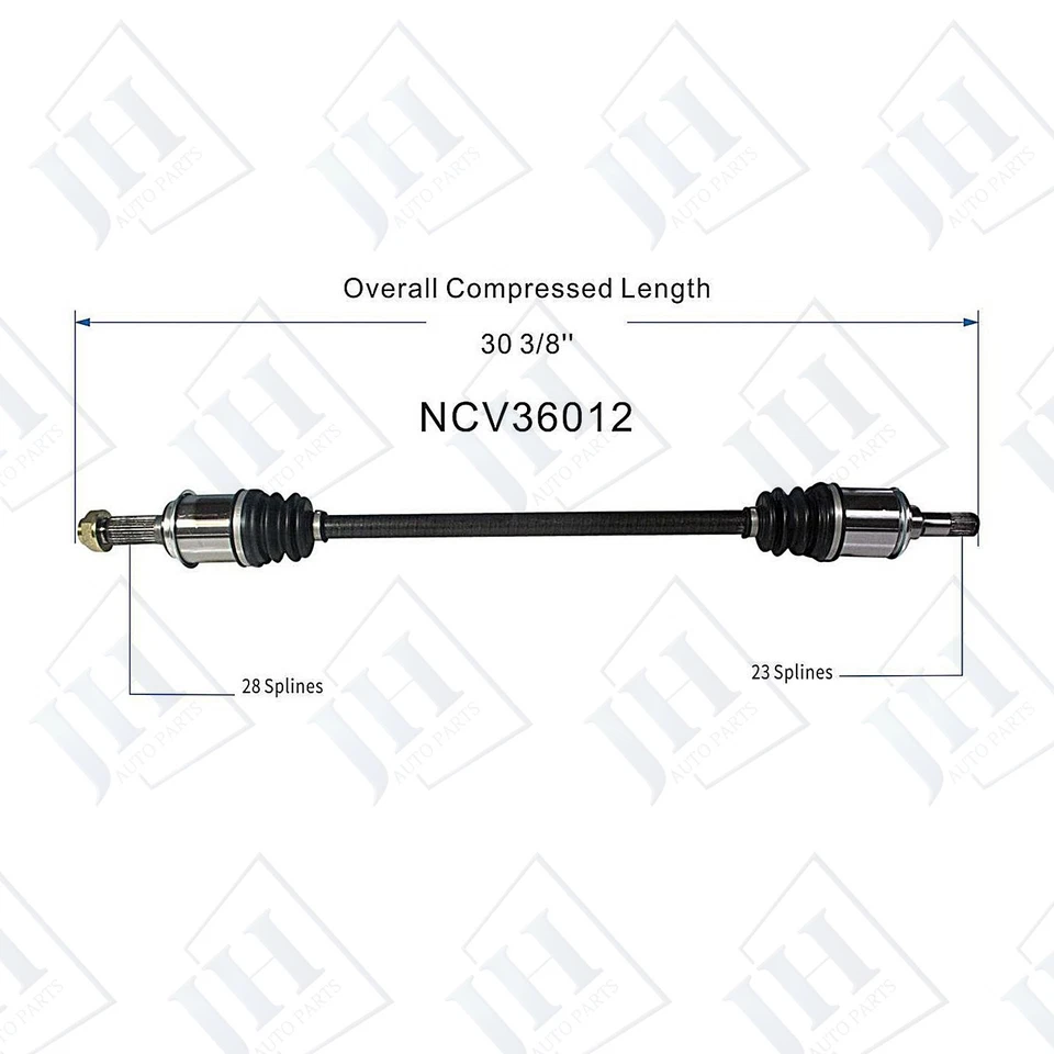 OE Rear Pair Left Right CV Axle Shaft For 2007 08 09 10 11 Honda CR-V L4 2.4L - Image 2 of 4