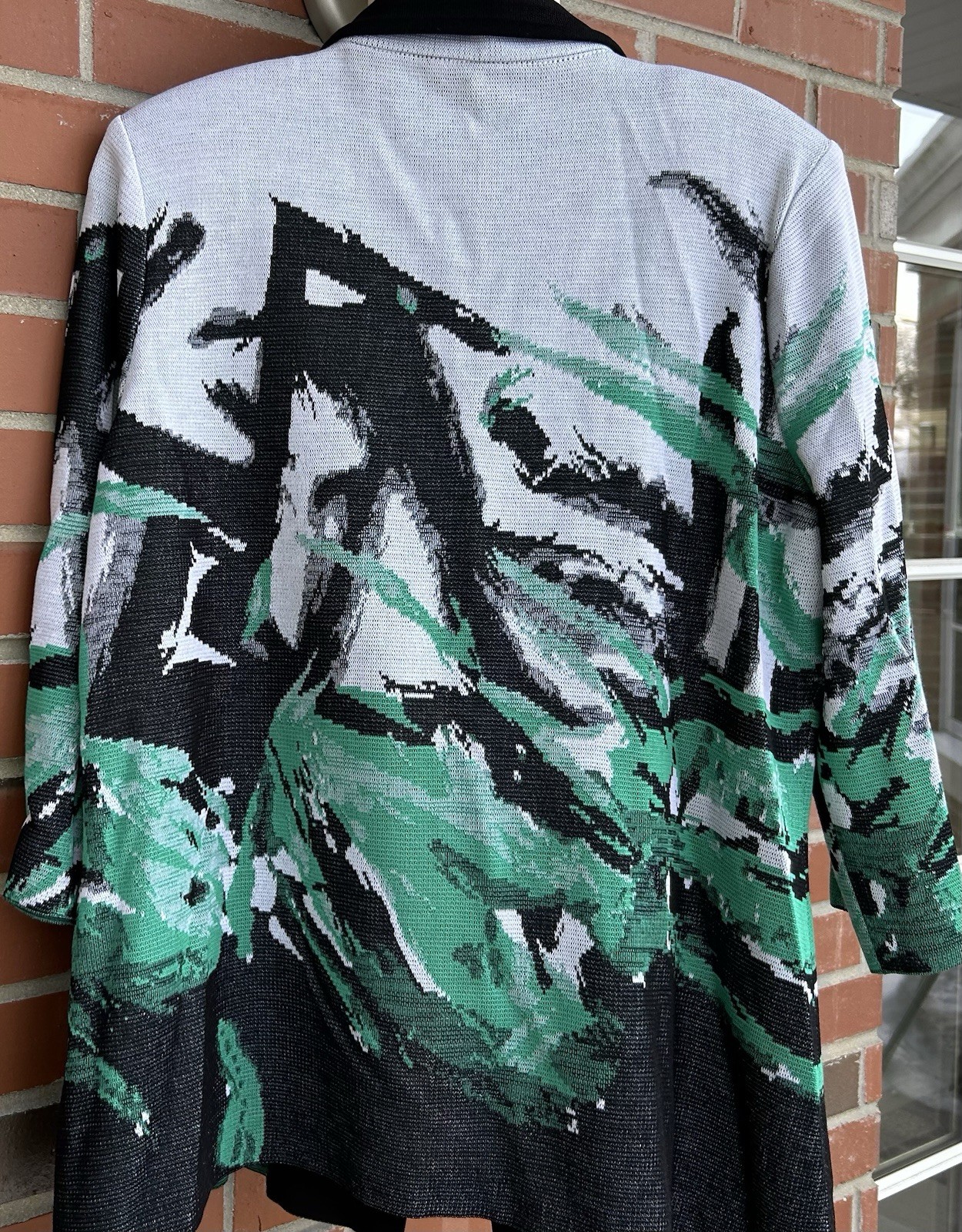 Misook  Jacket Multicolored Abstract Print Sz PL - image 4