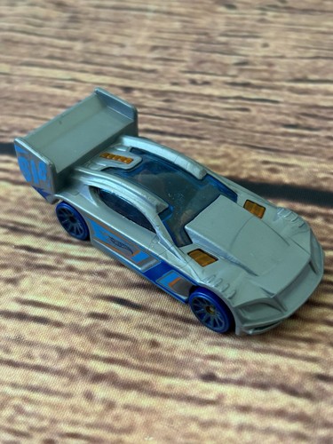 2012 Hot Wheels Time Tracker Diecast Car Gray Silver Blue Orange 914 - Picture 1 of 4
